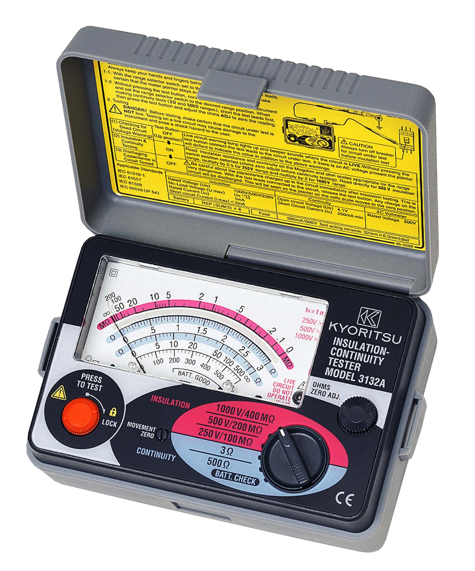 Medidor de Aislacion Analogo 1000V 400MOH Kew 3132A Kyoritsu (760817) — Kyoritsu