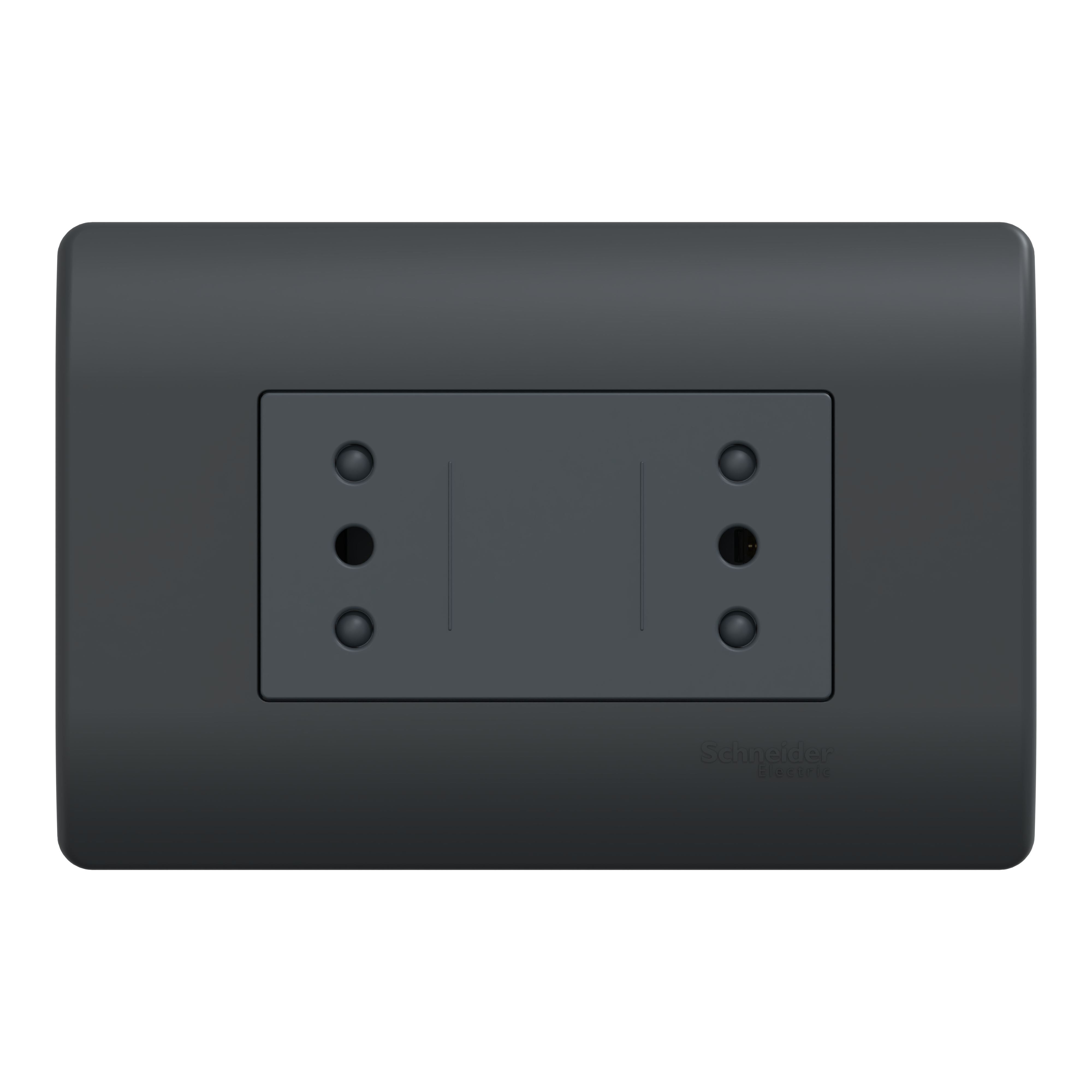 Enchufe Duplex 2P+T 10A 250V Genesis MWD60626 Negro — SCHNEIDER ELECTRIC