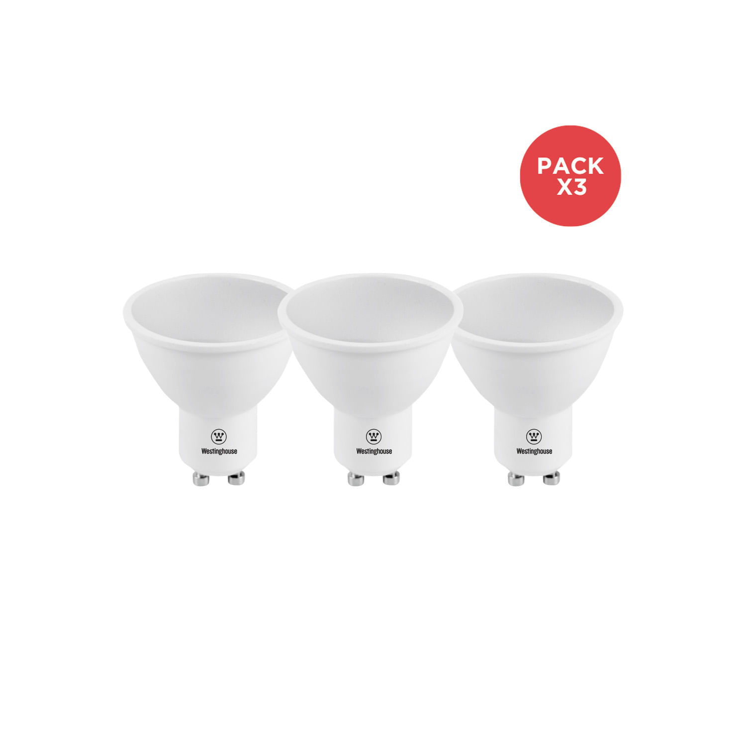 Pack 3× Ampolleta LED 5W 3000K GU10 AM203007534 — Westinghouse