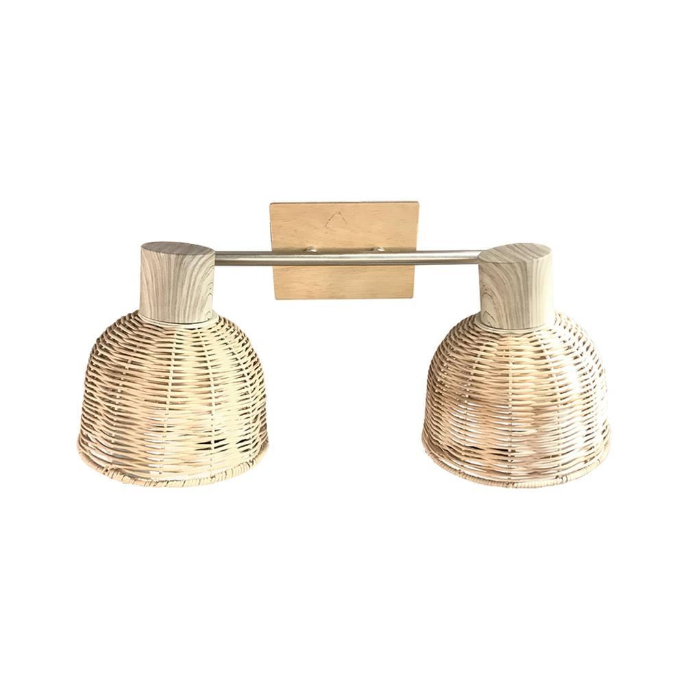 Foco Sobrepuesto Fibra Natural 2 Luces — Bp — BP