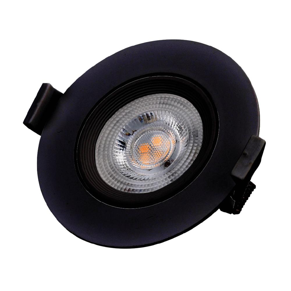 Foco Empotrado LED 5W Basculante Luz Cálida Negro — Bp — BP