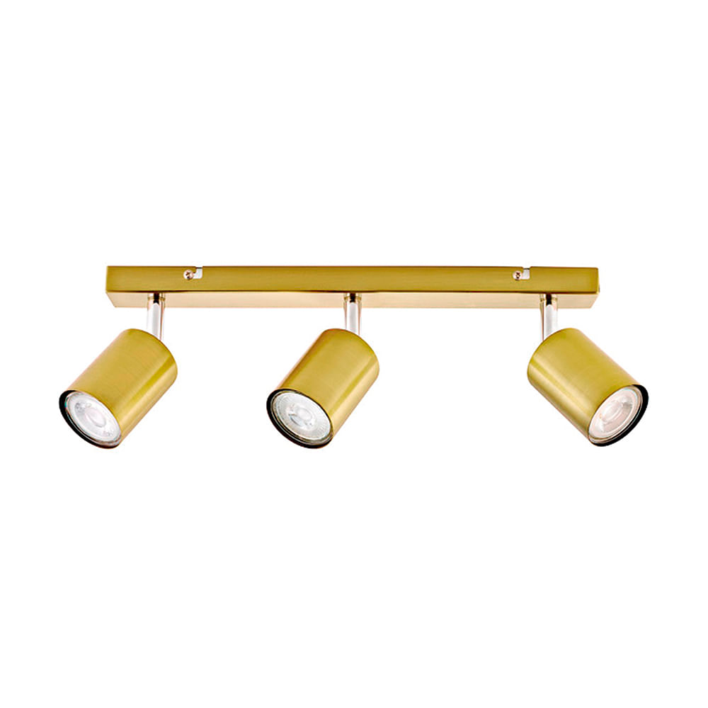 Foco Sobrepuesto Silo 3 Luces Bronce Pulido — Bp — BP