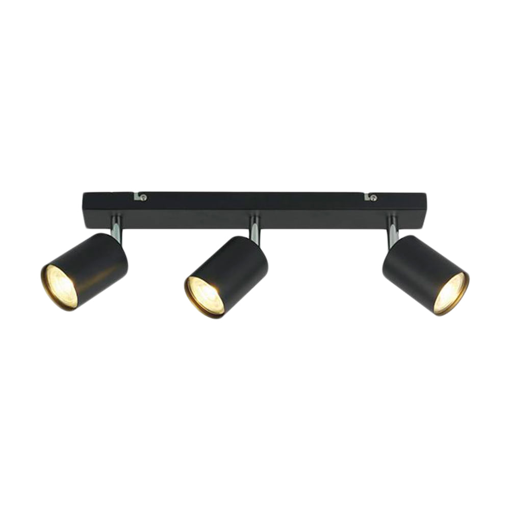 Foco Sobrepuesto Silo 3 Luces Negro Mate — Bp — BP