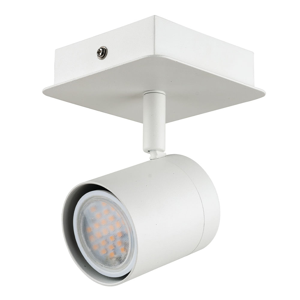 Foco Sobrepuesto 1 Luz Cil Iii Blanco Mate IP44 GU10 — Bp — BP
