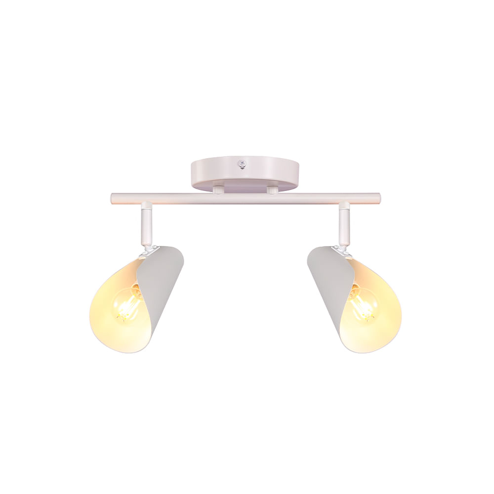 Foco Sobrepuesto 2 Luces Rossi Blanco — Bp — BP
