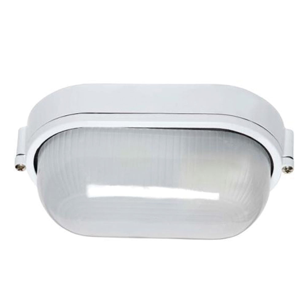 Tortuga de Aluminio Ovalada Lisa Blanco E27 — Bp — BP