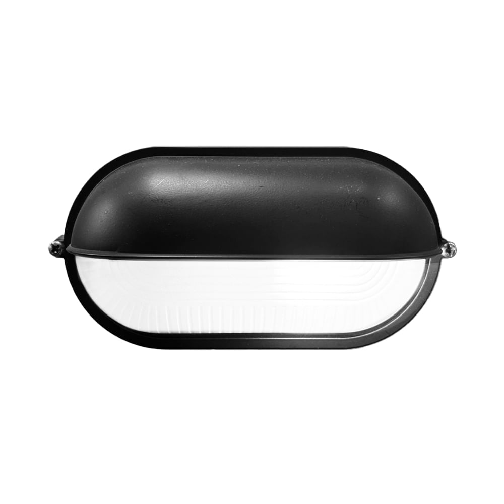 Tortuga de Aluminio Ovalada con Pestaña Negro E27 — Bp — BP