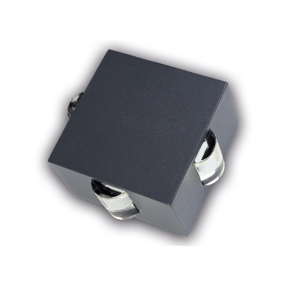 Aplique Evans 1863-B2 10W Luz Blanco Neutro Negro — Lutec — Lutec