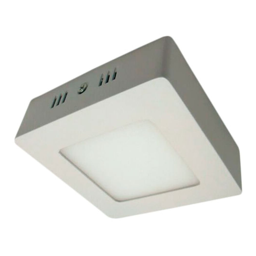 Panel LED Cuadrado 6W Luz Blanco Neutro Sobrepuesto D12cm — Bp — BP