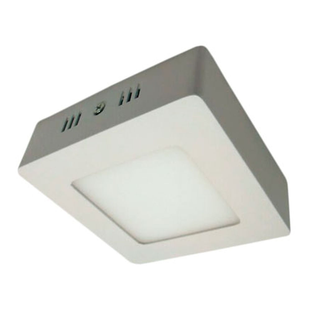 Panel LED Cuadrado 6W 3000K Sobrepuesto Blanco D12cm H4CM — Bp — BP