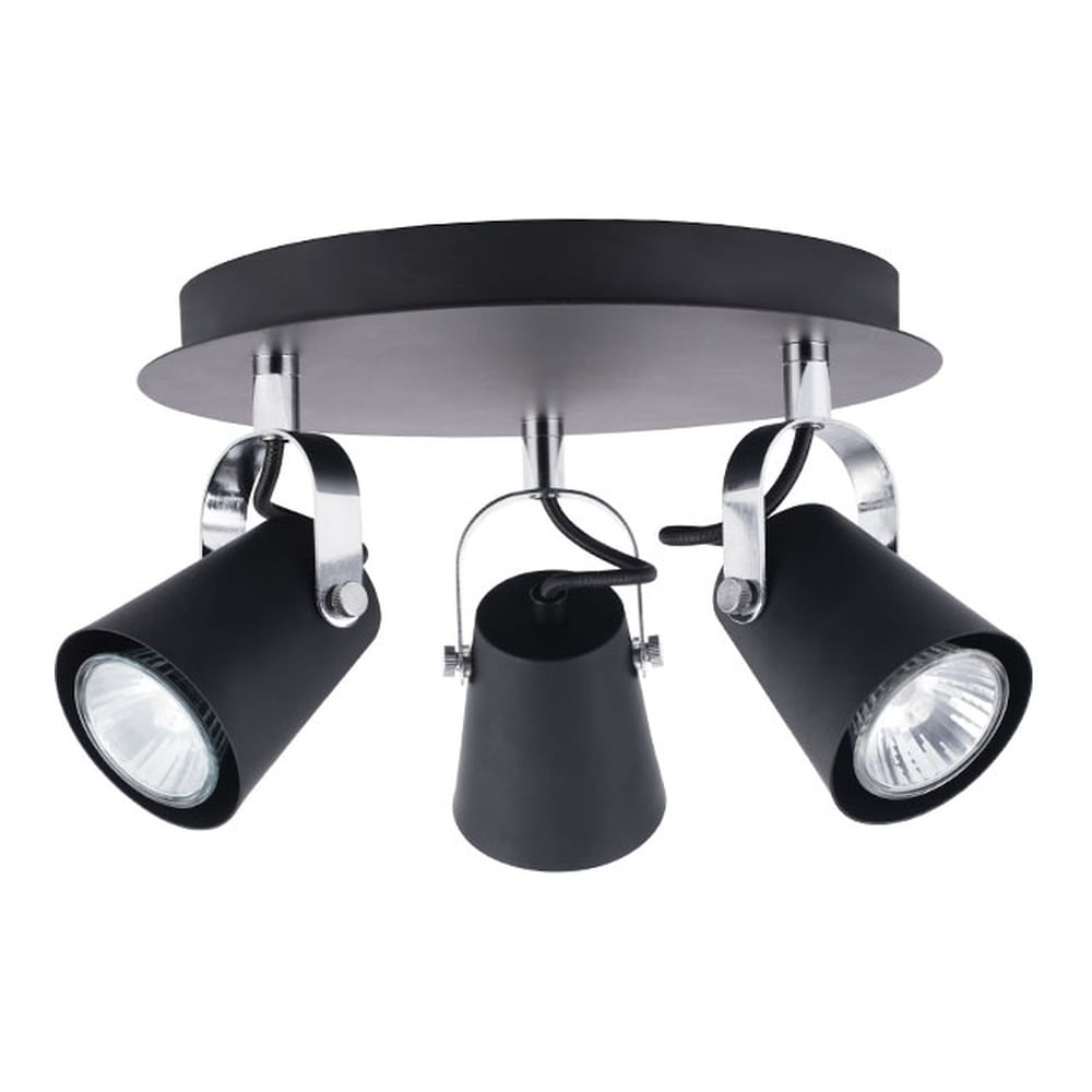 Plafon Aurus 3 Luces Negro Mate — Bp — BP