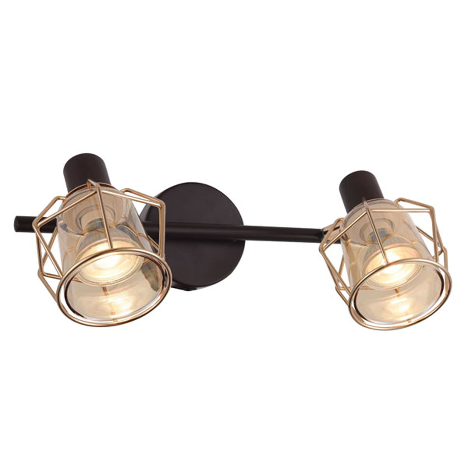 Foco Sobrepuesto Kratia 2 Luces Café Oro — Bp — BP
