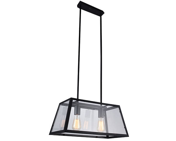 Lámpara Colgante Vanko 2 Luces Negro — Bp — BP