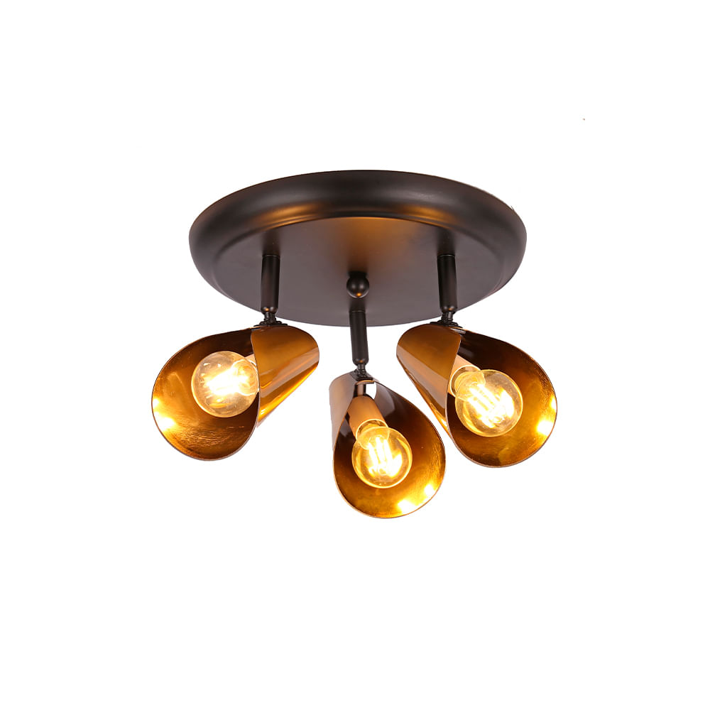 Plafón 3 Luces Rossi Antique — Bp — BP