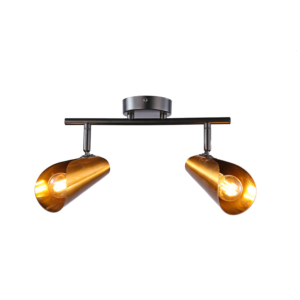 Foco Sobrepuesto 2 Luces Rossi Antique — Bp — BP