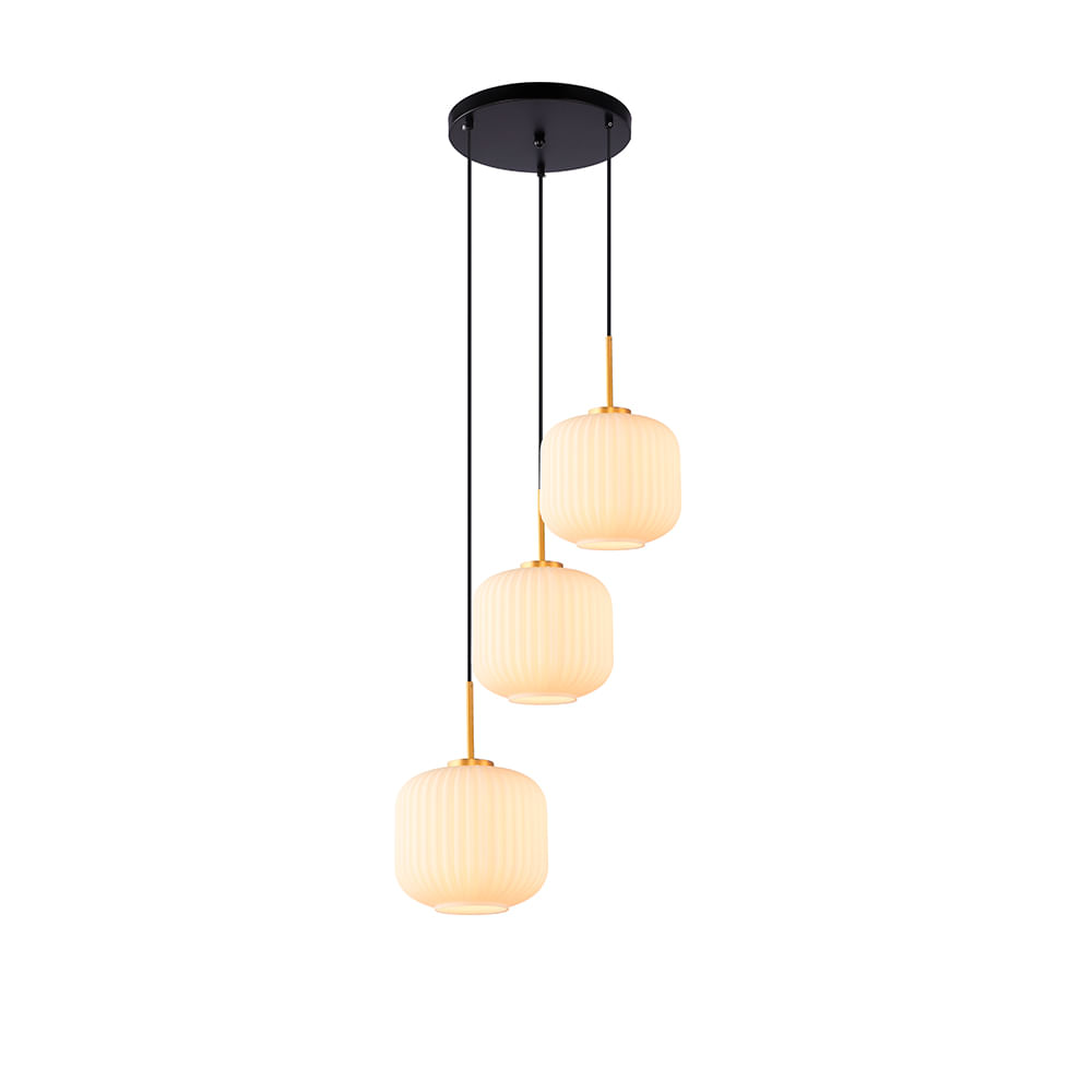 Lámpara Colgante Zayas Blanco 3 Luces — Bp — BP