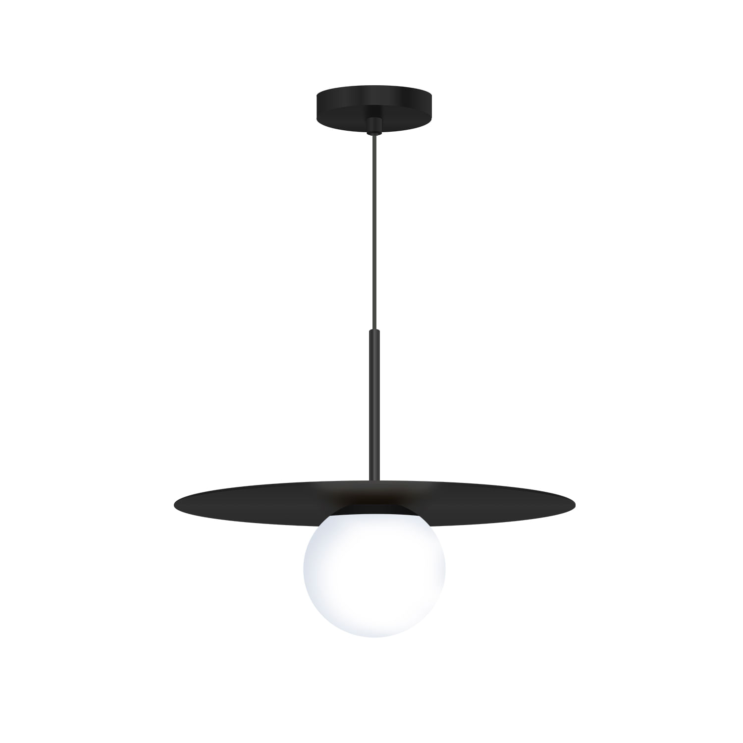 Lámpara Colgante Hut Negro — Bp — BP