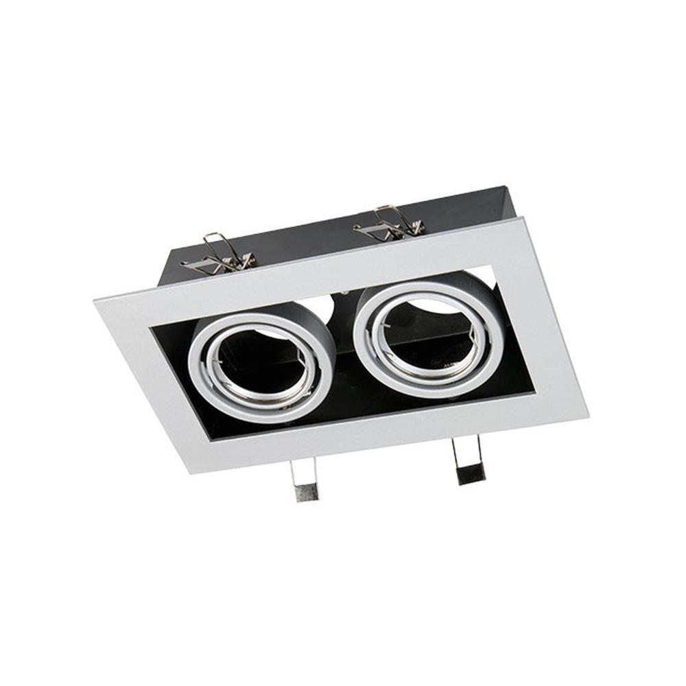 Foco Empotrado Rectangular Basculante Gris — Bp — BP