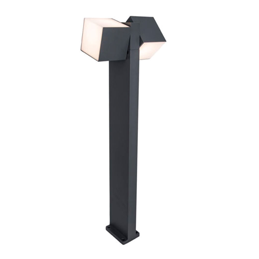 Bollard/poste Cuba 2 Luces 23W 75cm Negro — Lutec — Lutec