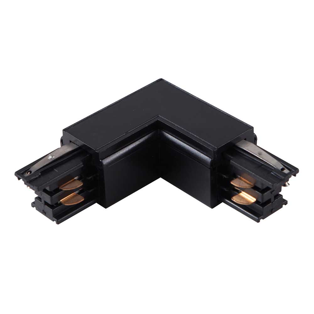 Conector L Izq para Riel 3F Negro — Bp — BP