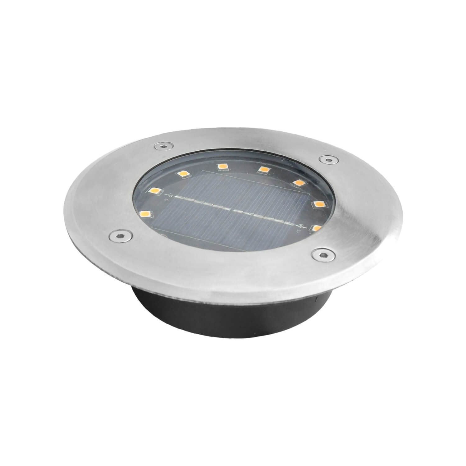 Embutido de Piso Solar Fotovoltaico 0.6W Luz Cálida IP65