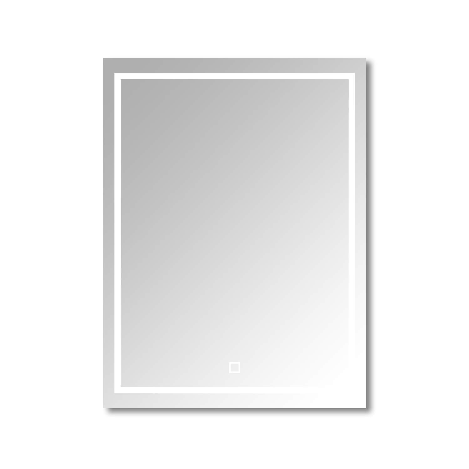 Espejo Rectangular Vertical Retroiluminado con Luz Frontal Touch 50W CCT 1050lm 60x80cm