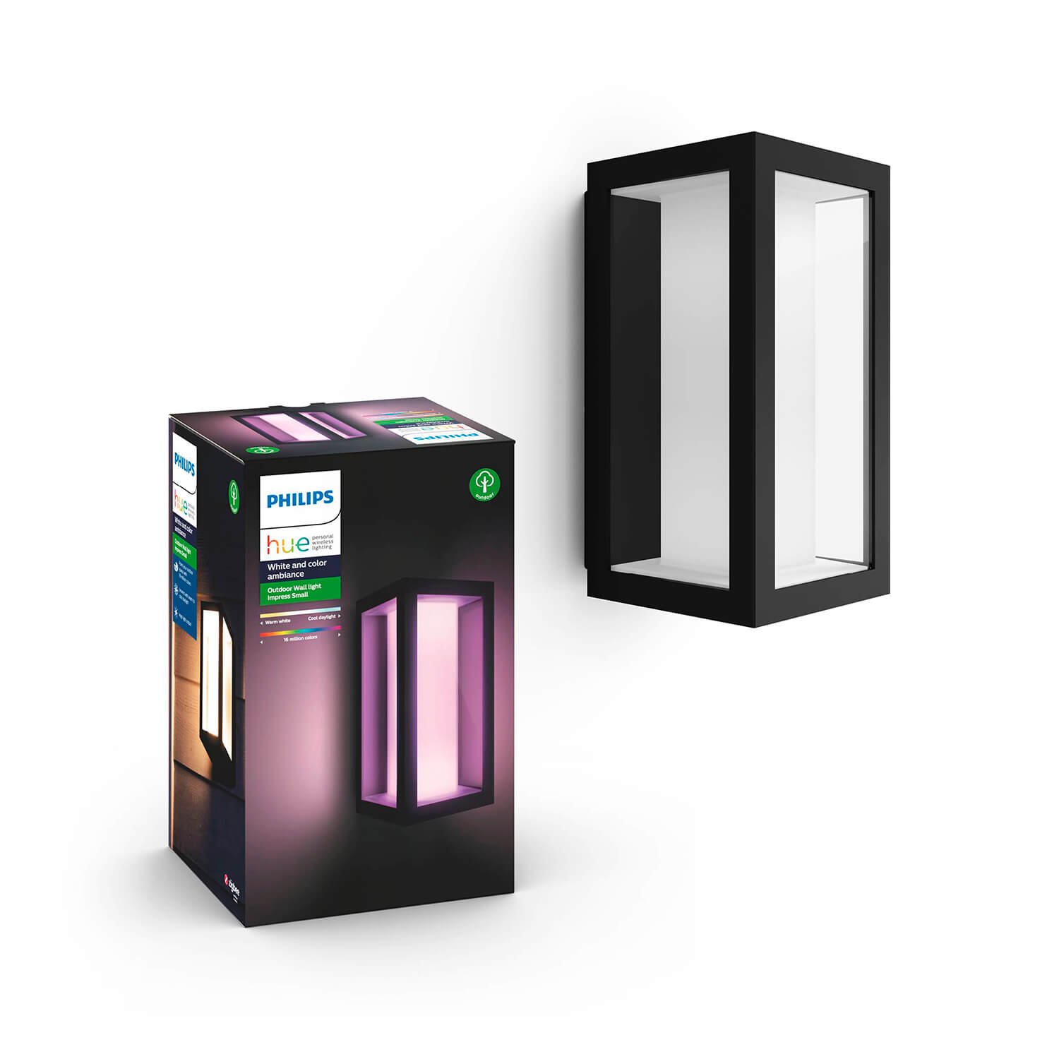 ApliquÉ Hue Impress Color 8W Luz RGB Cálido a Frío IP44 — Philips — Philips