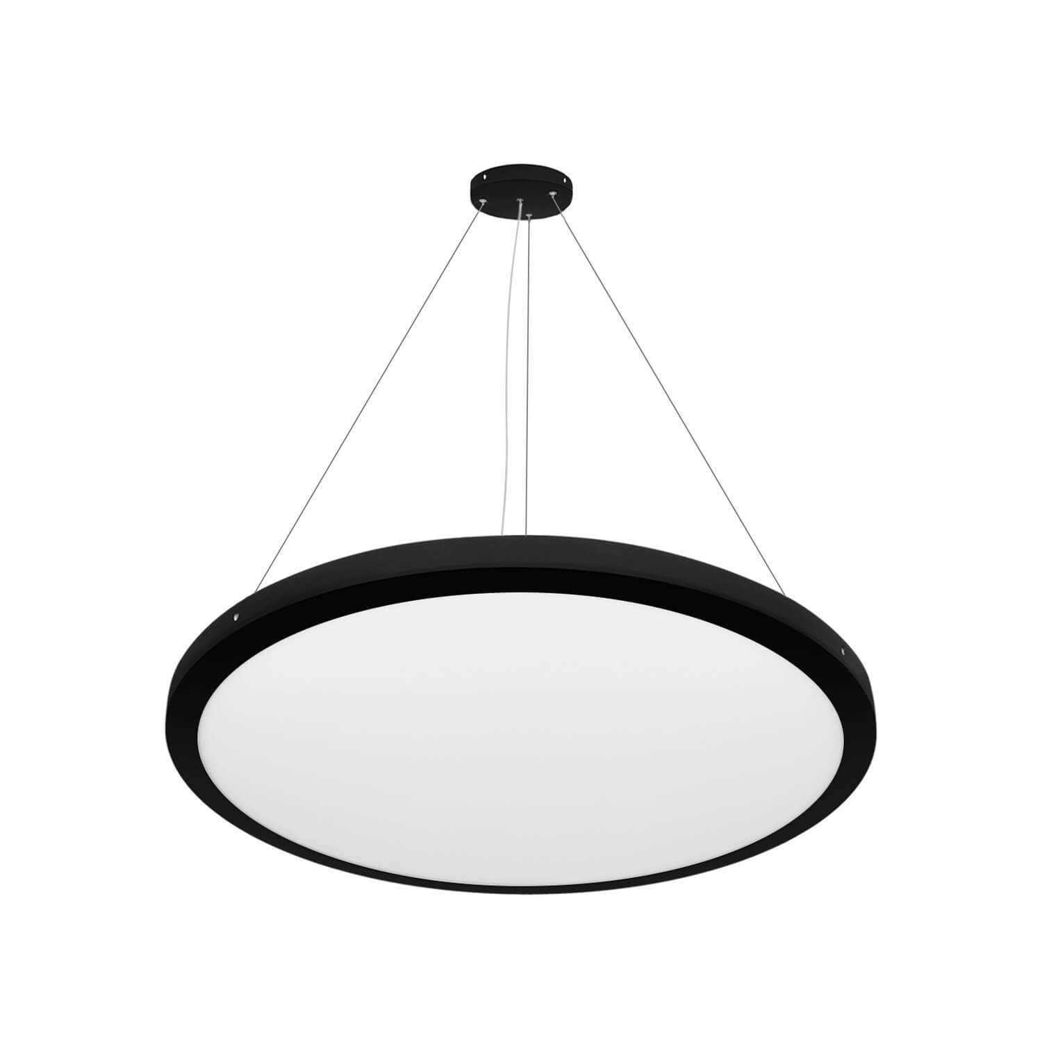 Plafón Colgante Redondo 80W Luz Cálida a Fría Negro IP42 Ø79x2.7cm