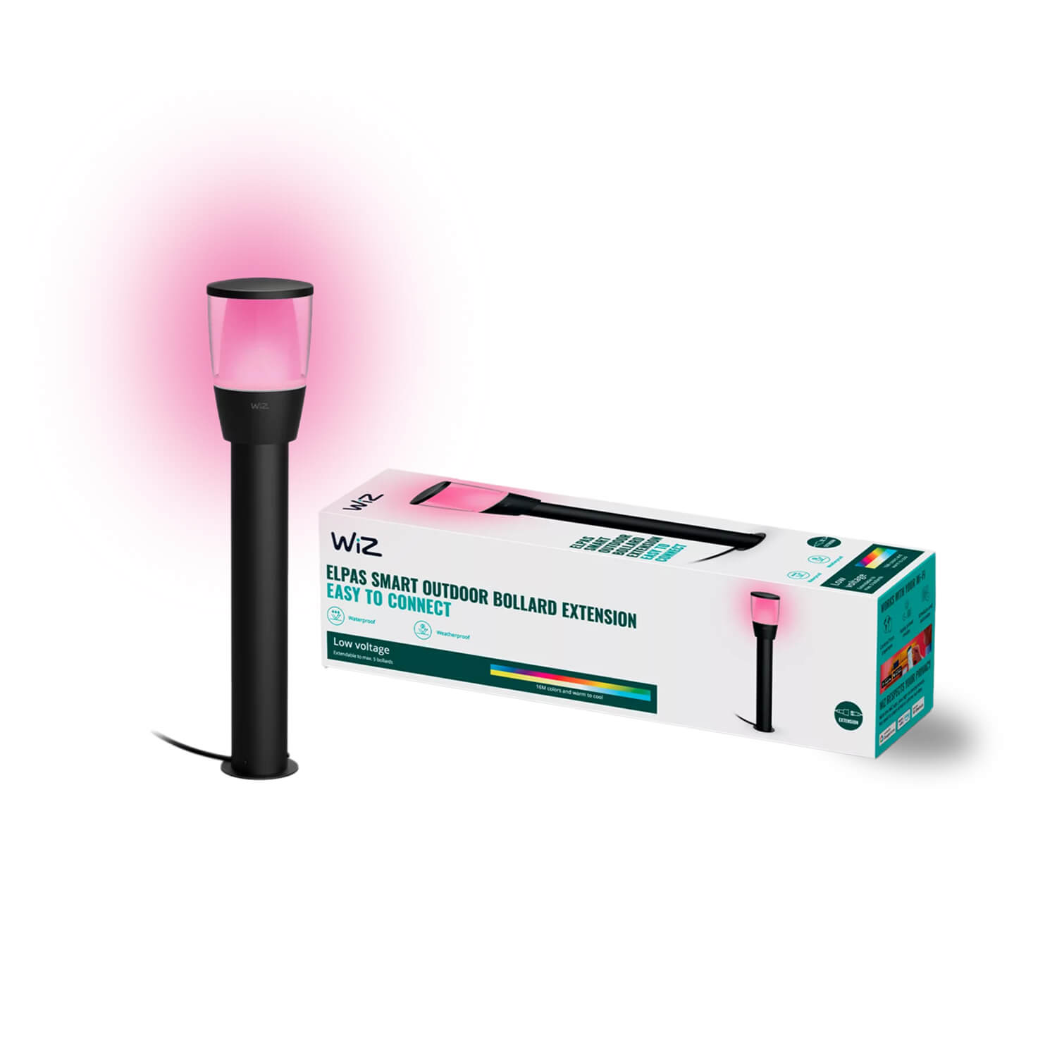 Kit de Inicio Bollard Elpas 4.8W RGB IP65 — Wiz — Wiz