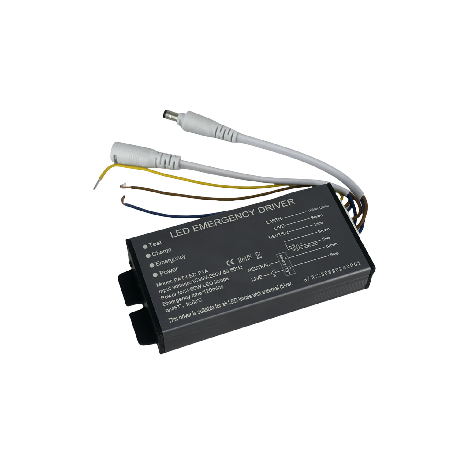 Driver de Emergencia Externo 3 a 60W 120 Min IP40