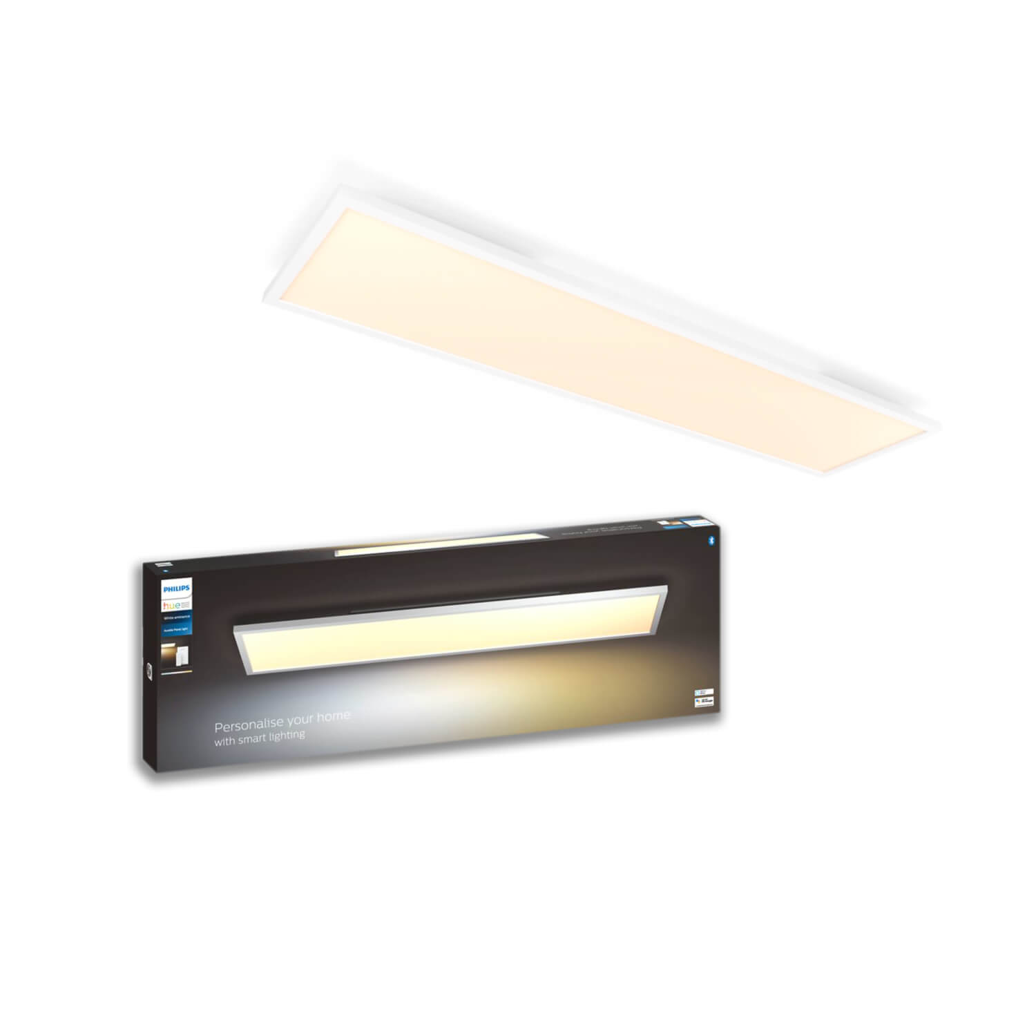 Plafón Rectangular Hue Aurelle 39W Luz Cálida a Luz Fría IP20 H4.6 3x12cm — Philips — Philips