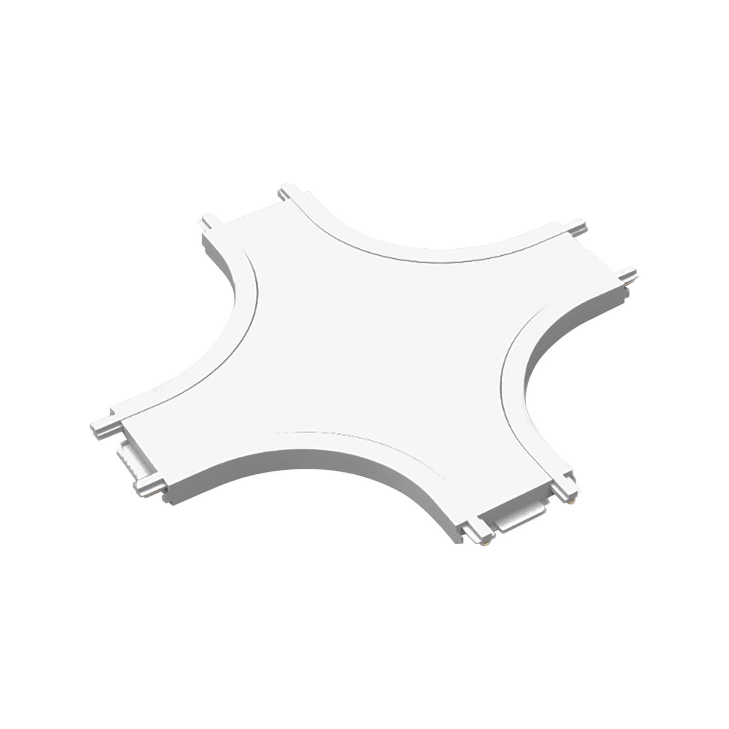 Conector Tipo X Curvo para Riel Magnético Slim