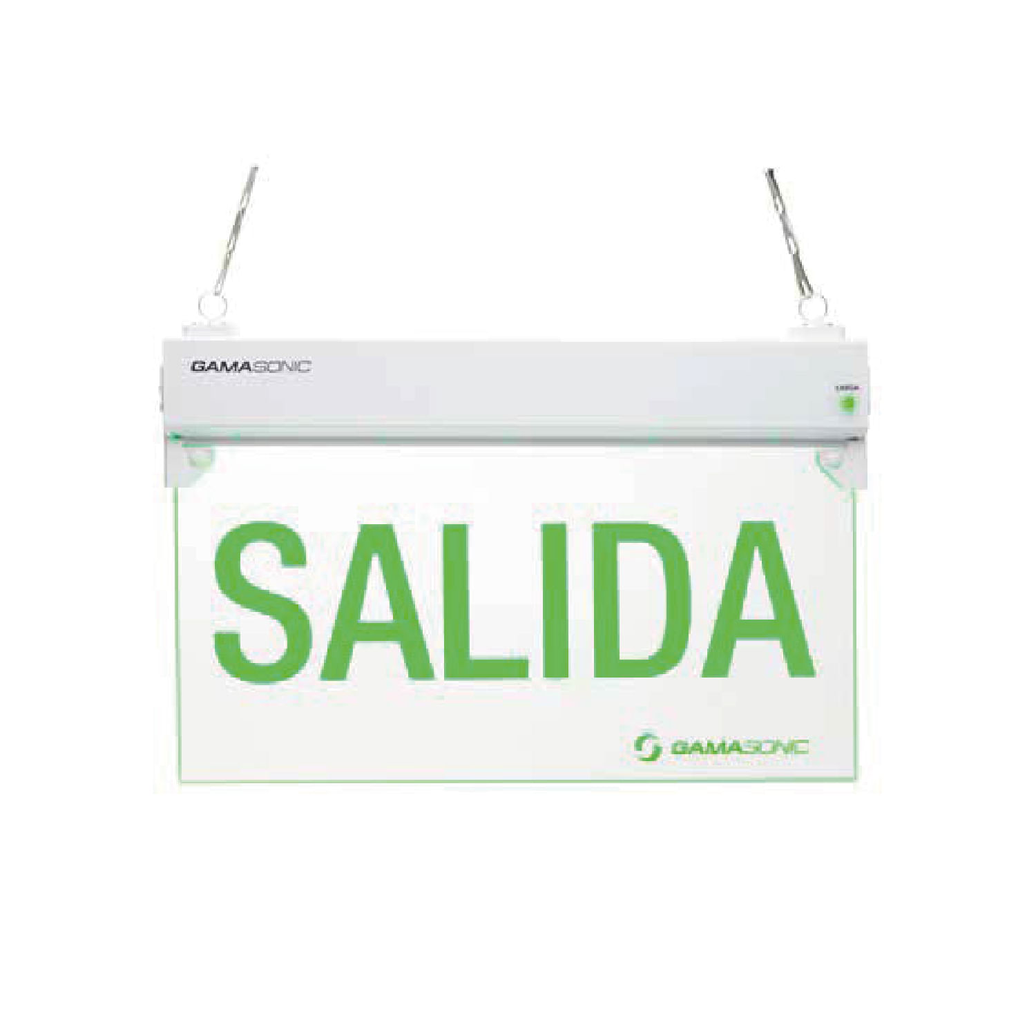 Señalética de Emergencia Gamasonic Salida 3.6W IP43