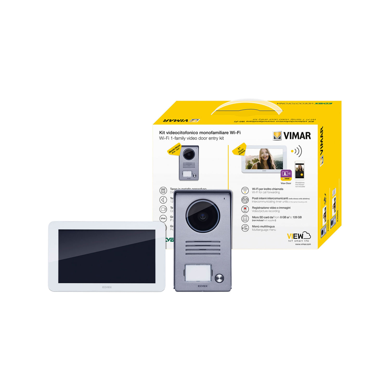 Kit Citofono Videoportero LCD Sistemas de Videoportero 7IN Ts Wi-fi 1F Multiclavija — Vimar — Vimar