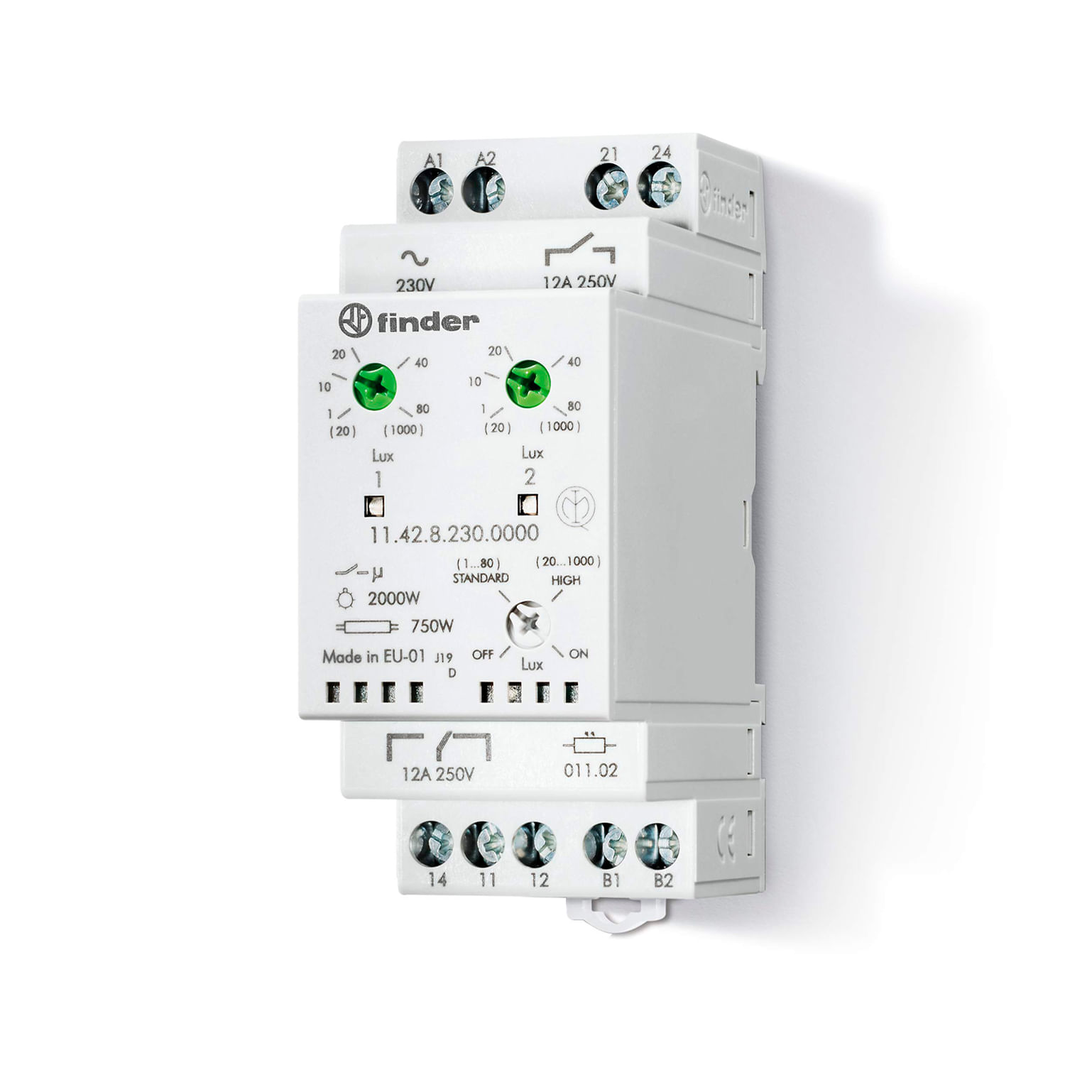 Interruptor Crepuscular 1 Inv + 1NA 12A — Finder — Finder