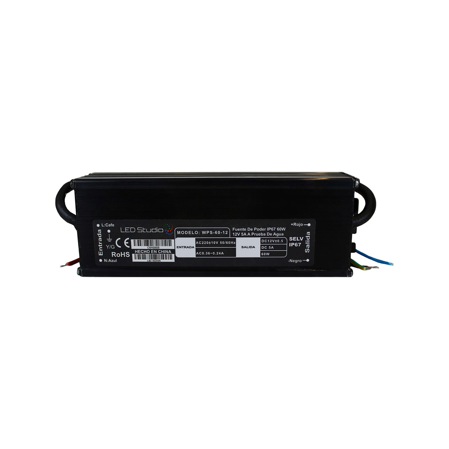 Fuente de Poder 60W 12V IP67