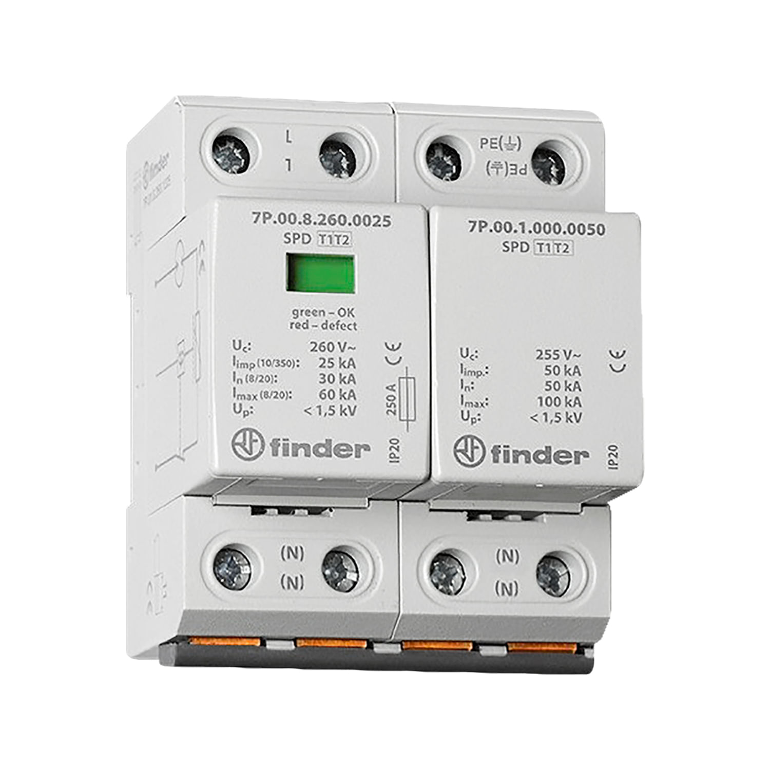 Dispositivo de Protección Contra Sobretensiones IP40 — Finder — Finder