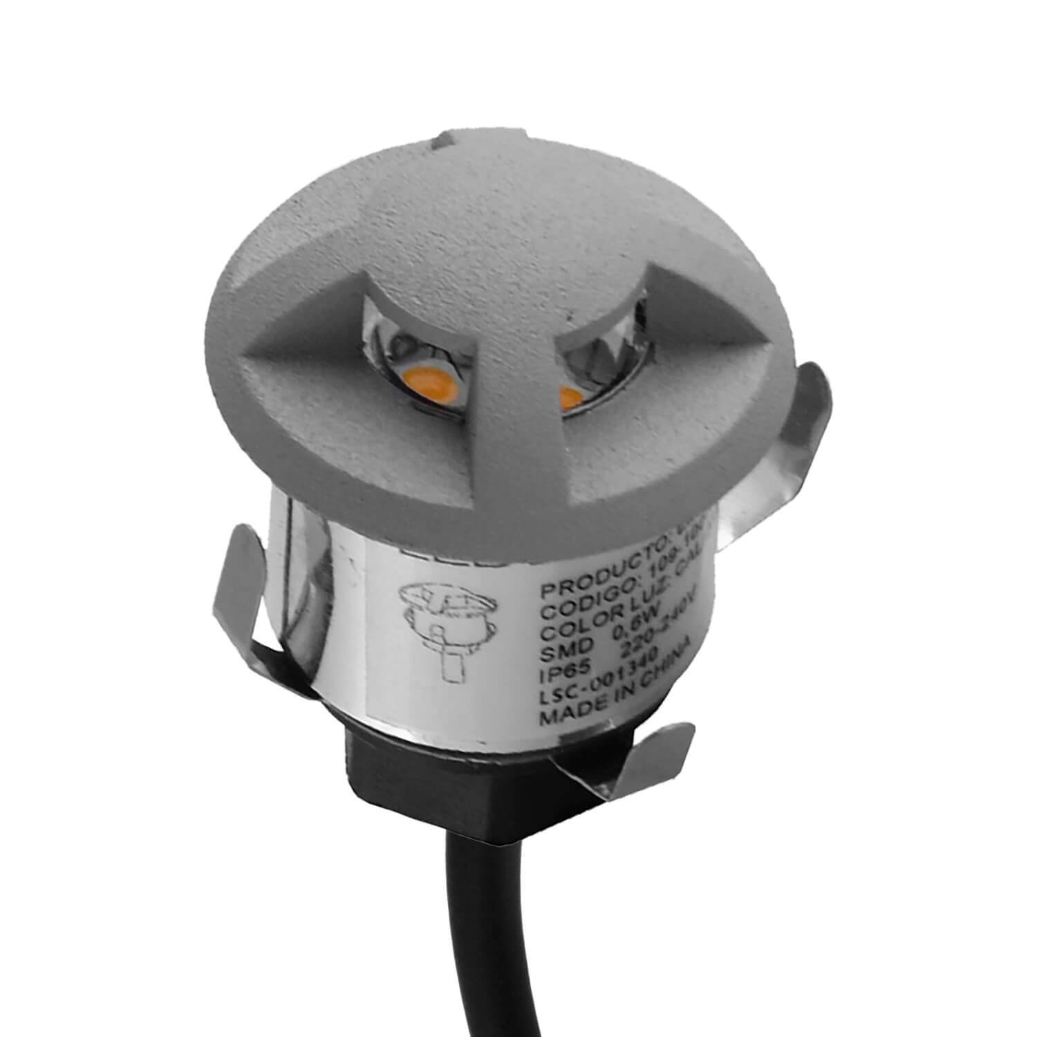 Embutido de Piso Wj Mini D4 1W Luz Cálida IP65