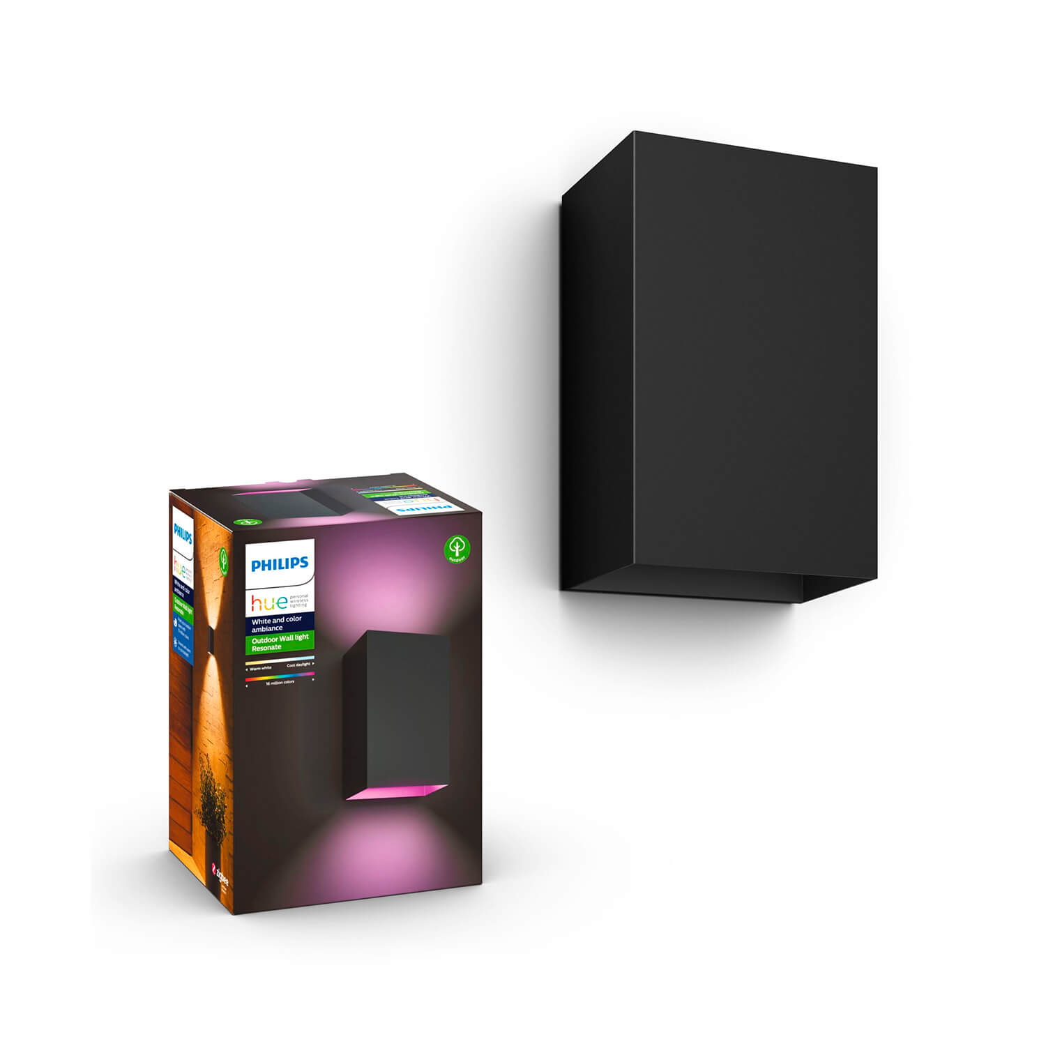 ApliquÉ Hue Bifocal Resonate Color 8W Luz RGB Cálido a Frío IP44 — Philips — Philips
