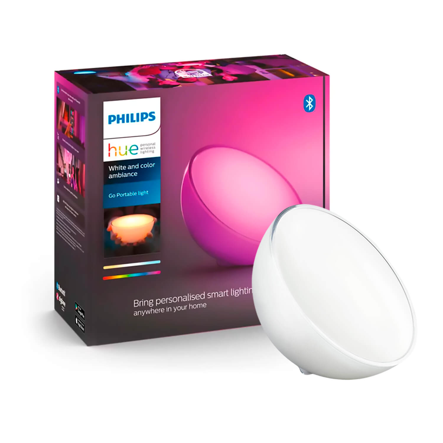 Lámpara Portátil Hue Go Zigbee Bluetooth 6W Luz RGB — Philips — Philips