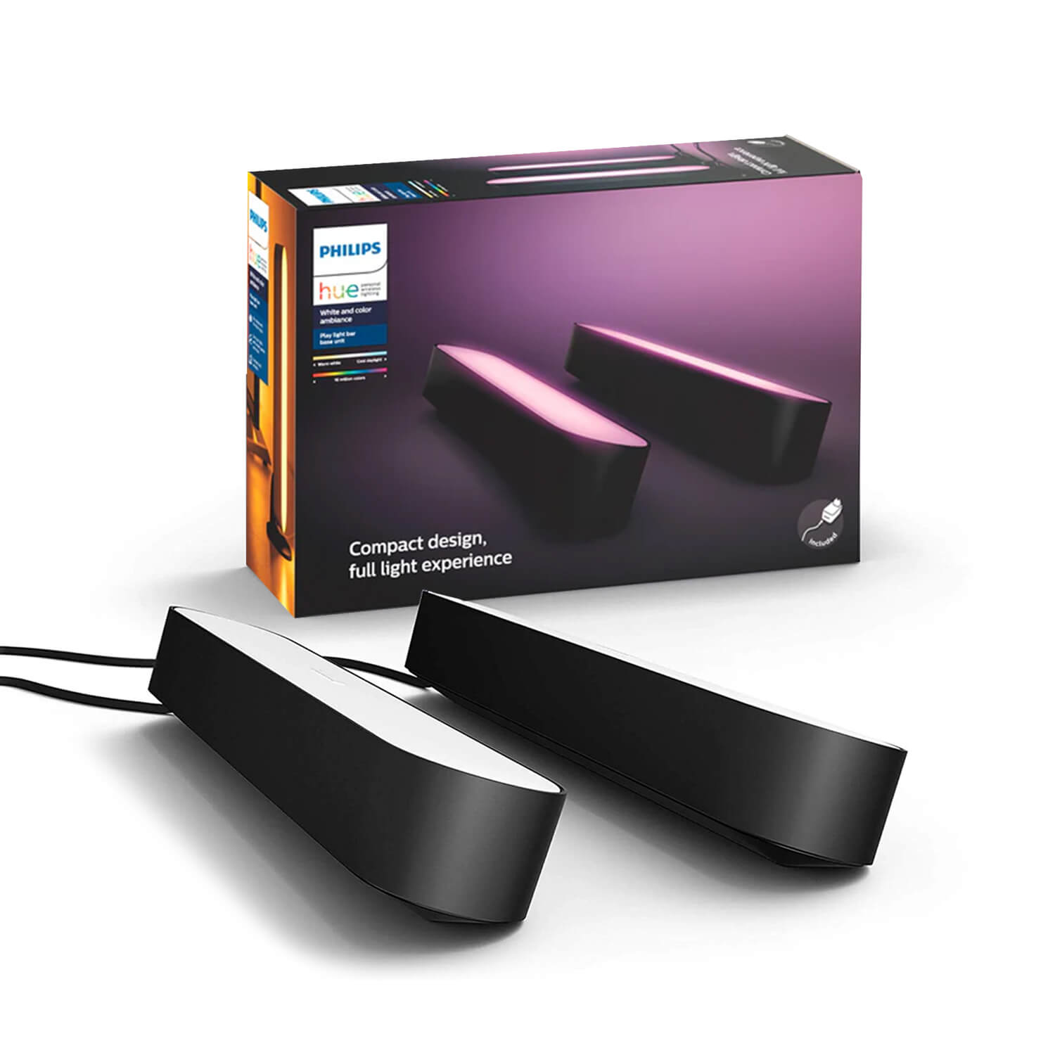 Kit Hue Doble Barra Play Light Bar 42W Luz Cálida Fría RGB — Philips — Philips