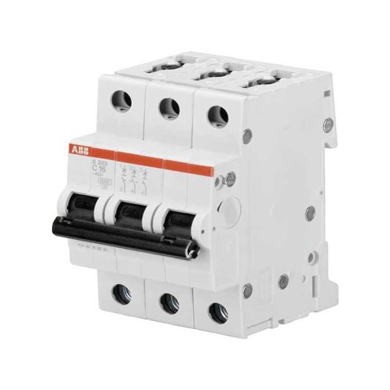 Interruptor 3Px20A 6/10kA curva C, S203-C20 — ABB
