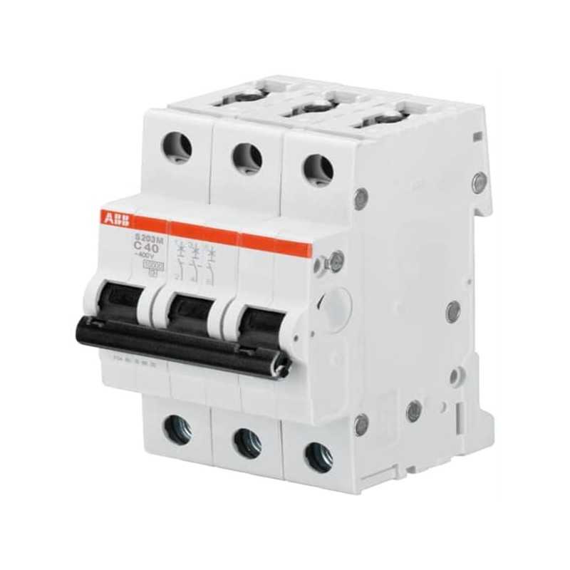 Interruptor 3Px63A 10/15kA curva K, S203M-K63 — ABB
