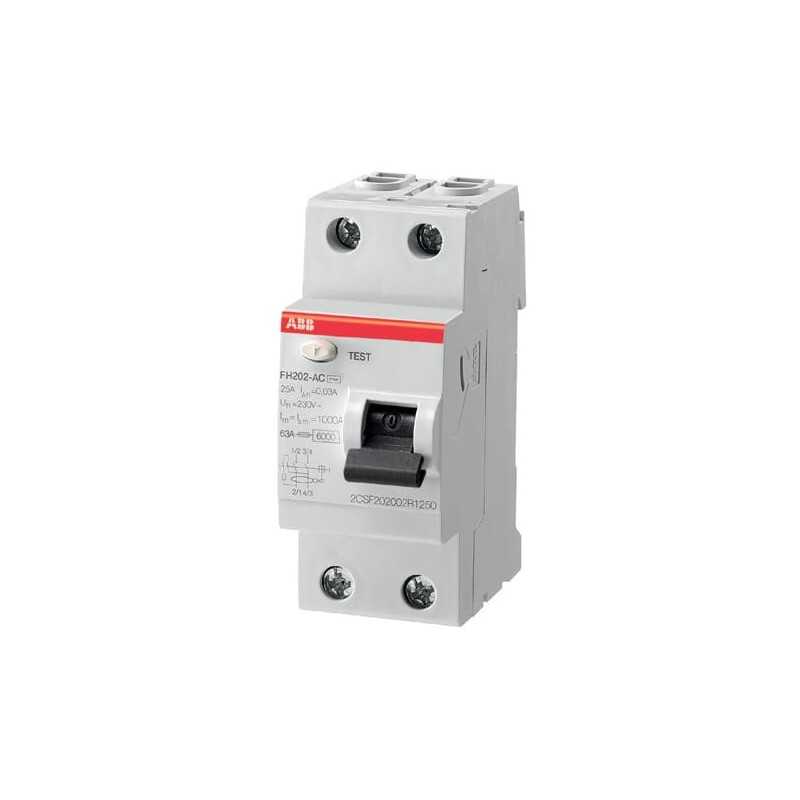 Interruptor diferencial 2Px25A 30mA, FH202 AC-25/0.03 — ABB