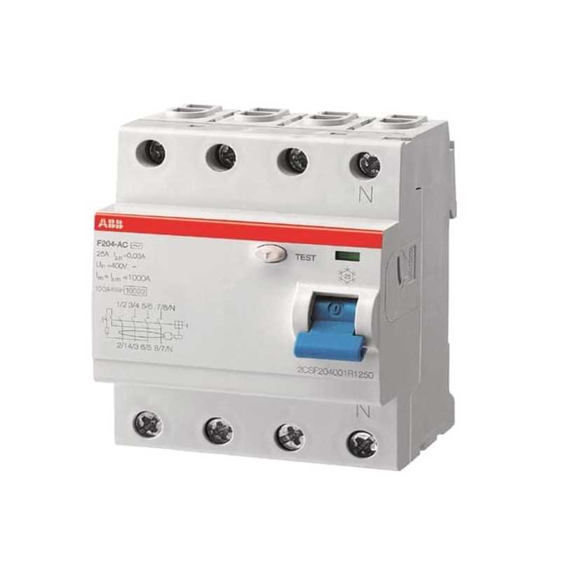 Interruptor diferencial 4Px25A 30mA, A-25/0.03 AP-R Inmuniza — ABB