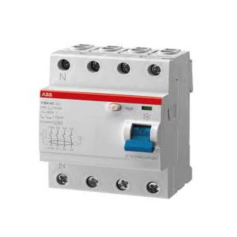 Interruptor diferencial 4Px25A 30mA, F204 AC-25/0.03 — ABB