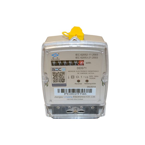 Medidor Monofasico 10(50)A 220V Calibrado Linyang DDS71