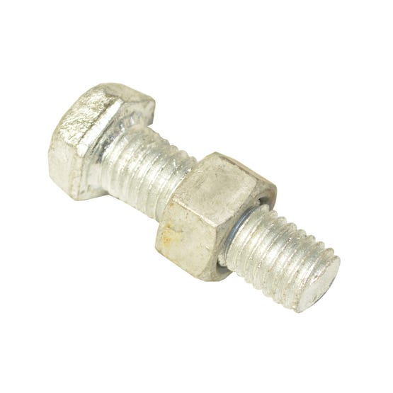 Perno acero Galvanizado 1/2X2" 2" H, 1 Tuerca