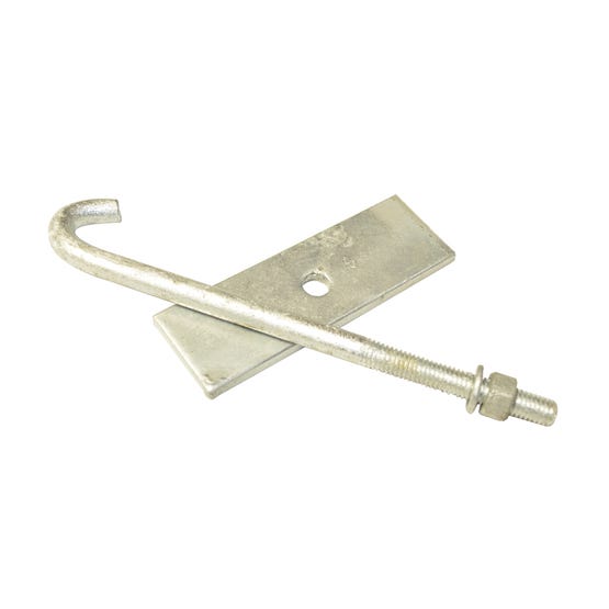 Fijacion acero Galvanizado 1/2X9" para Cañ 1/2" C/Ple