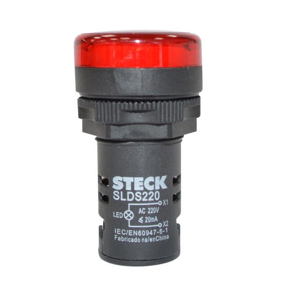 Luz Piloto Led 220V Rojo IP65 STECK